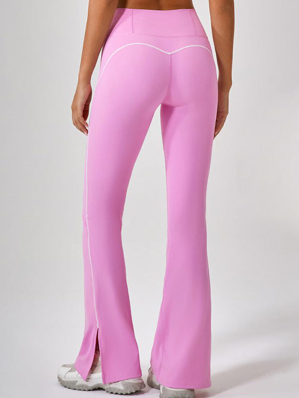 Flare Yüksek Bel Bölünmüş Pantolon