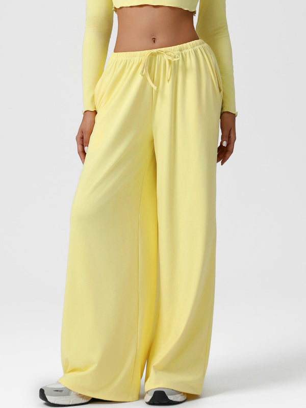 Bağcıklı Cepli Düz Renk Günlük Pantolon