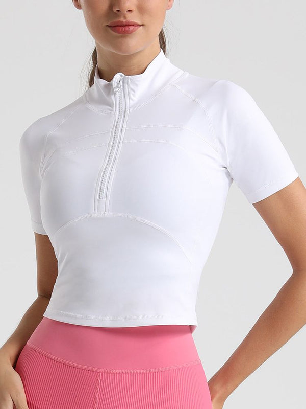 Kadın Düz Renk Fermuarlı Hızlı Kuruyan Atlet