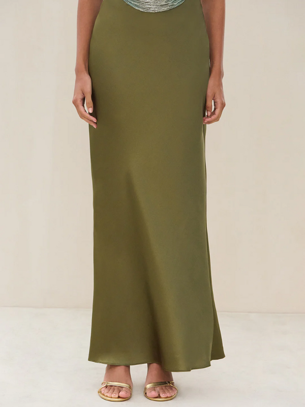 Aysham Lua Maxi Saten Etek - Zarif Uzunluk