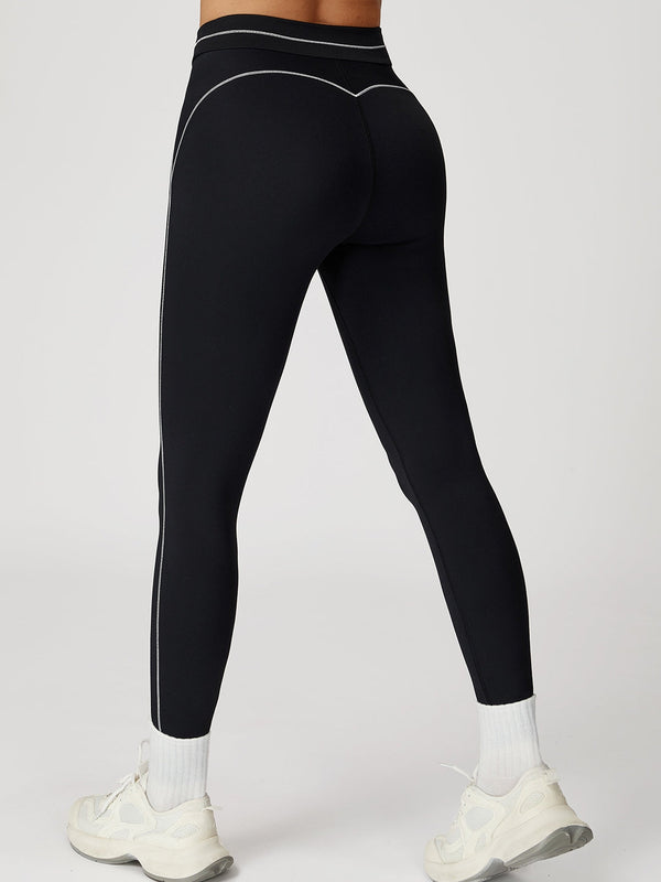 Kontrast Renkli Çizgili Tayt