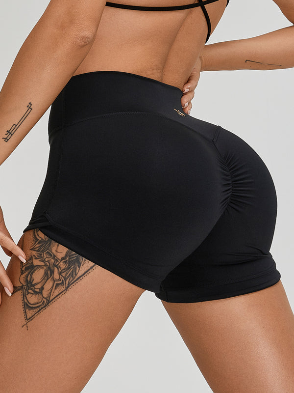 Scrunch Bum Yüksek Bel Spandex Spor Salonu Şortu