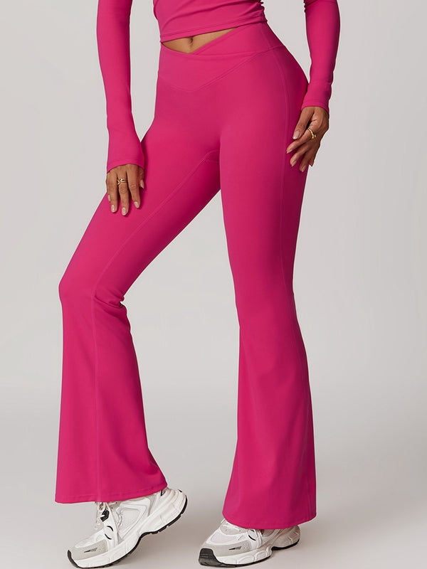 Flare V-Şekilli Yüksek Bel Tayt