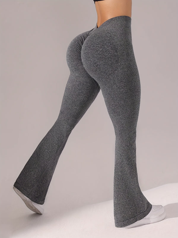 Aysham Dar Kesim Uzun Pantolon | Esnek ve Şık Günlük Tasarım- Cazip V-Bel, Nefes Alabilir ve Yumuşak Aktif Giyim