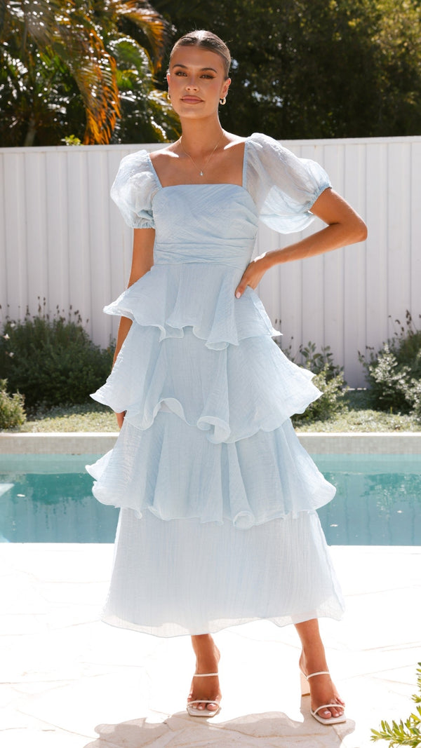 Lanelle Maxi Elbise - Mavi