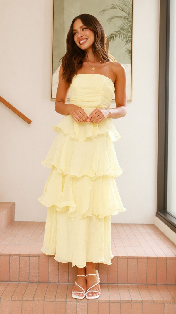 Lanica Maxi Elbise - Sarı