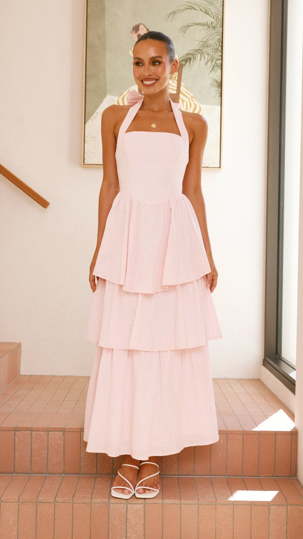 Danais Maxi Elbise - Pembe