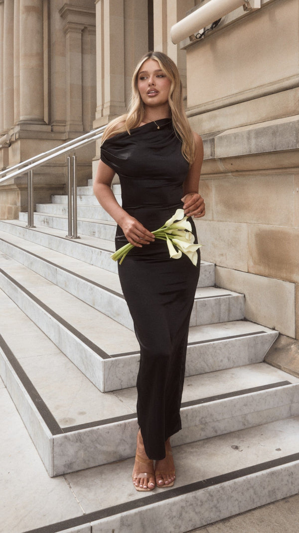 Harlowe Maxi Elbise - Siyah