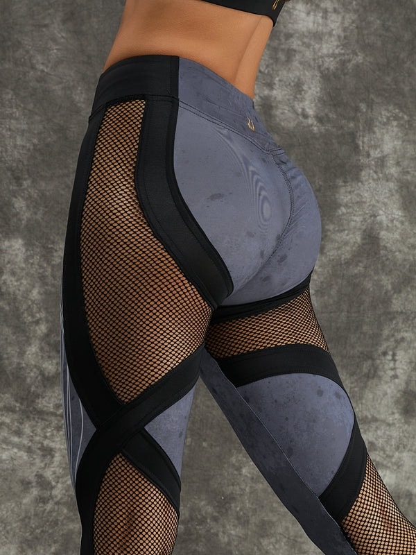 Sıcak Tie-Dye Net Tayt