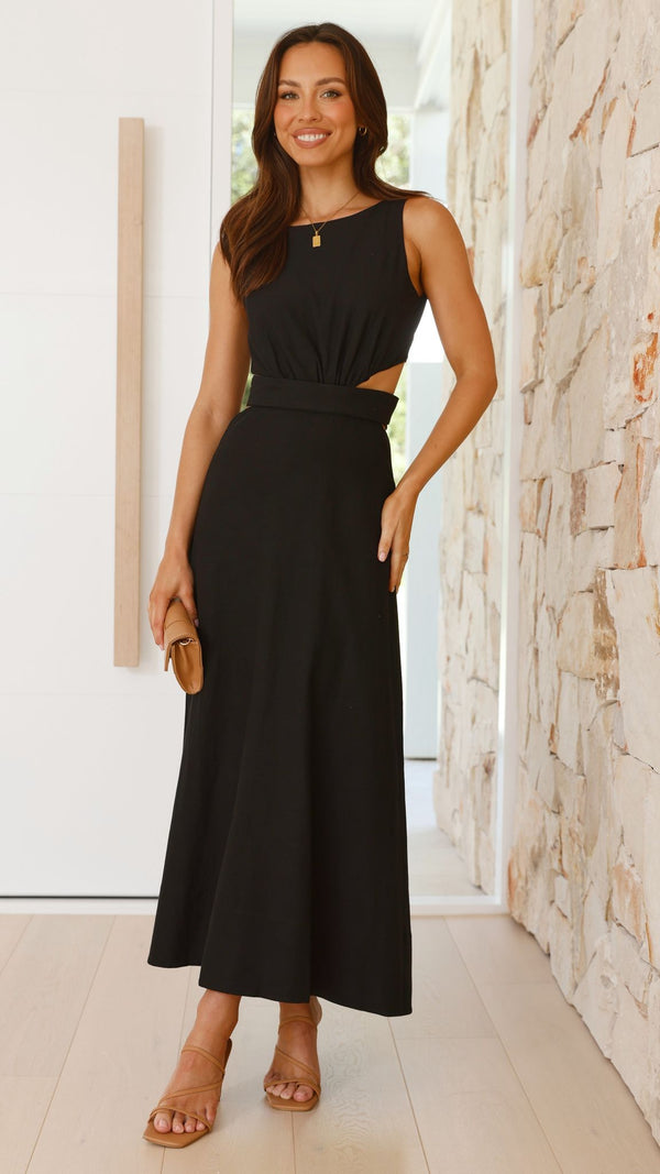 Kimberley Maxi Elbise - Siyah