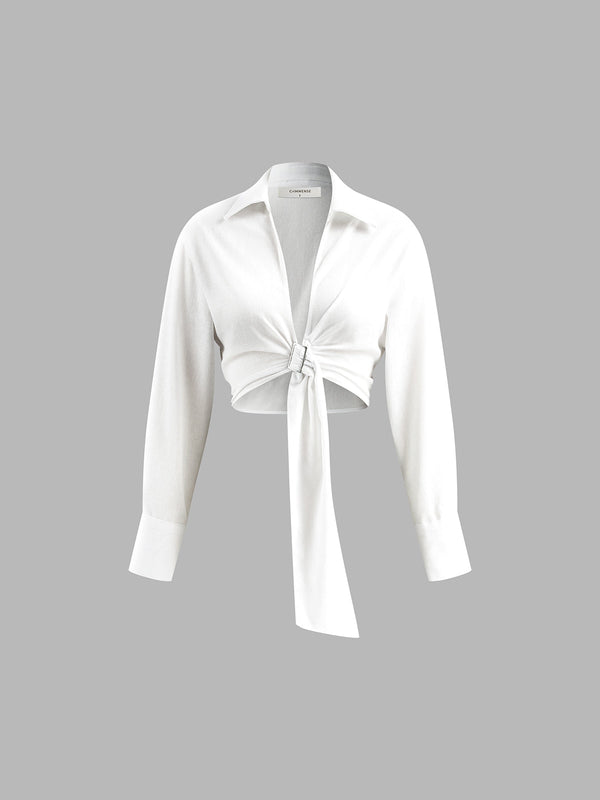 Asimetrik Kesim Uzun Kollu Bluz