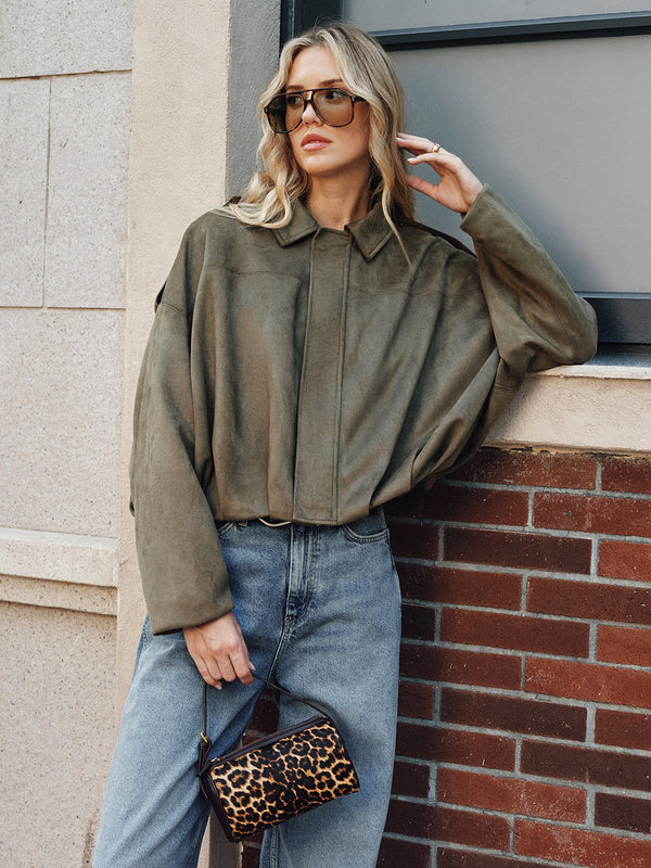 Süet Fermuarlı Ceket