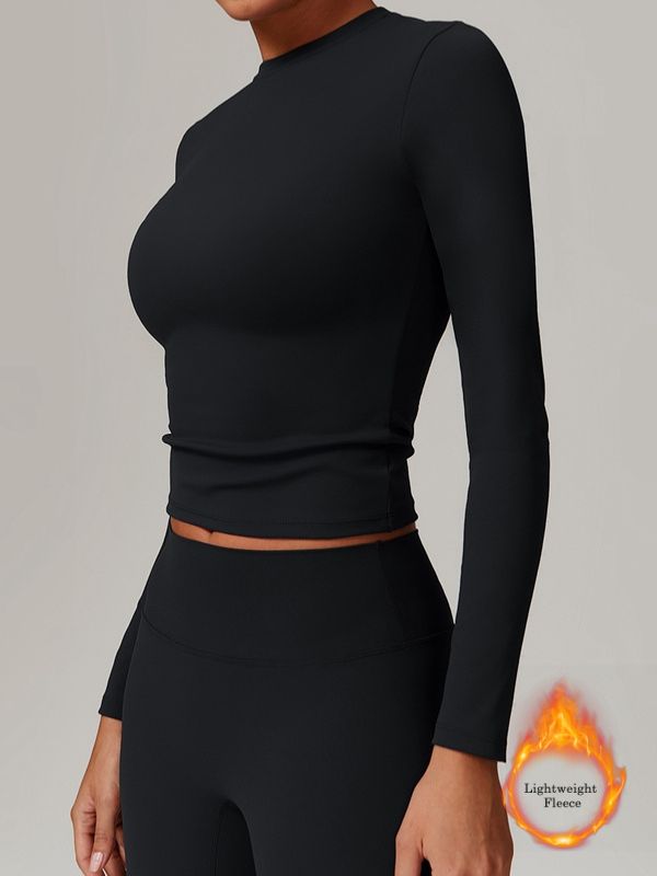 Kadın Polar Uzun Kollu Yuvarlak Yaka Üst