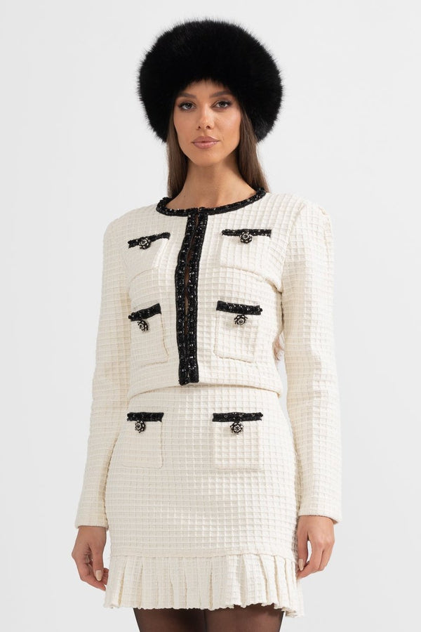 Siyah Detaylı Tüvit  Takım