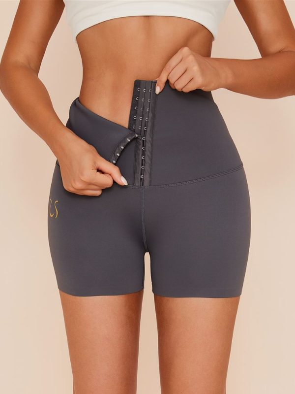Yüksek Bel Korse Spandex Spor Salonu Şortu