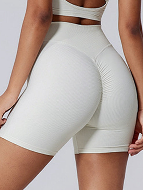 Kaburgalı Buruşuk Kalça Spor Şortu