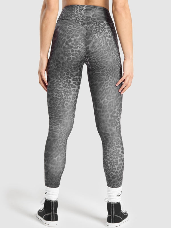 Leopar Desenli Buruşuk Popo Taytı