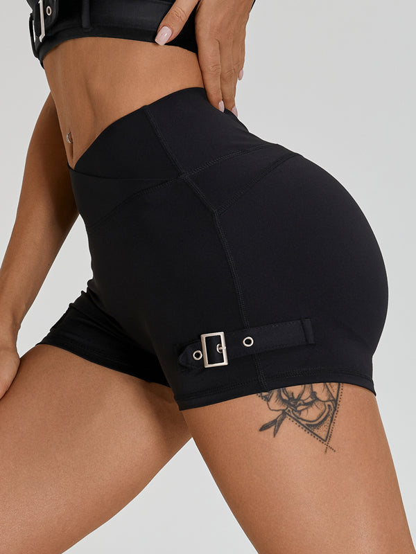 Düğmeli V Şekilli Bel Kargo Şort