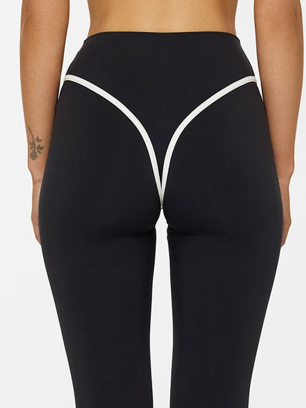 Çizgili Push-Up Yüksek Bel Tayt