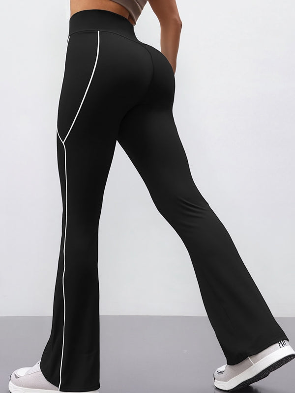 Kontrast Renkli Çizgili Flare Tayt